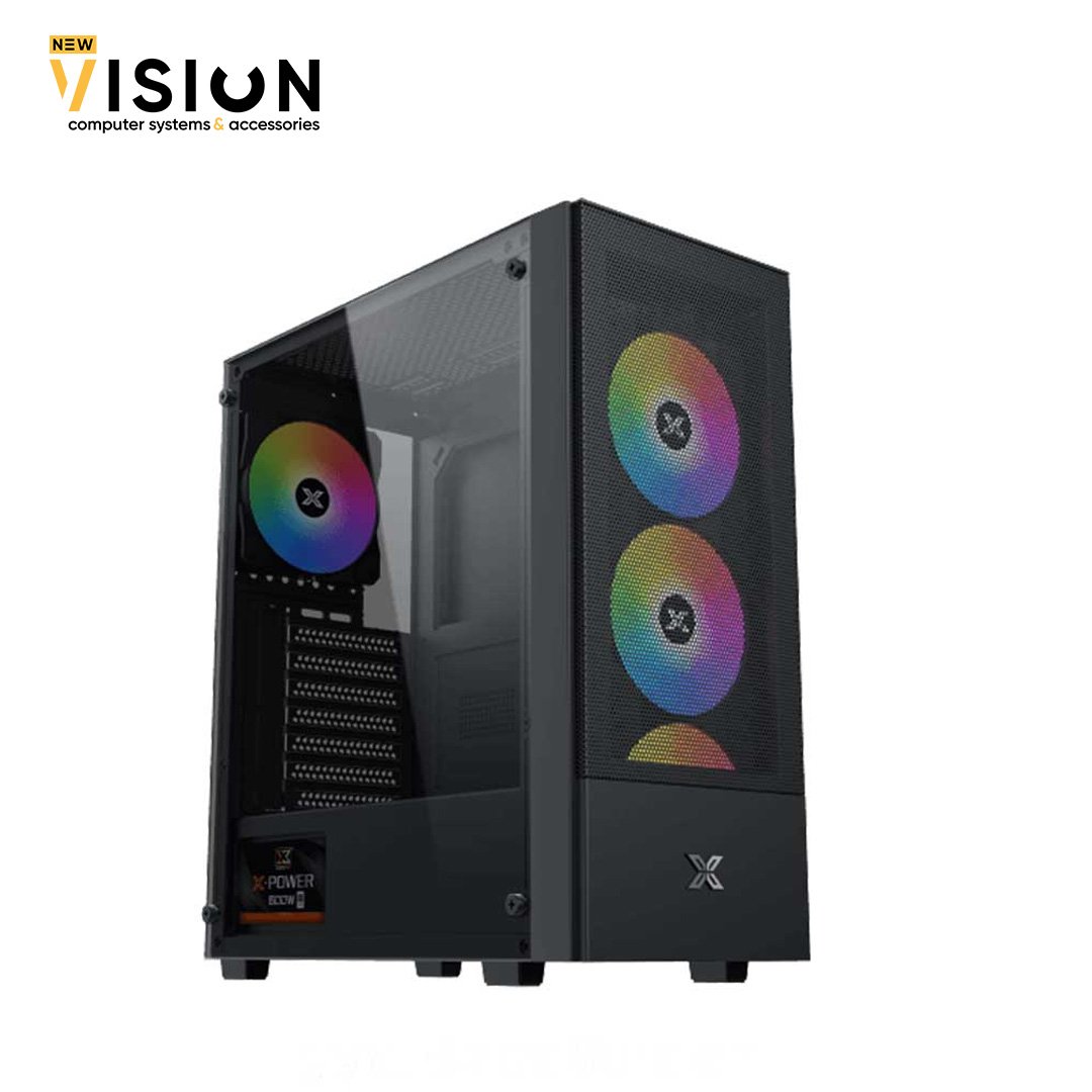Xigmatek Hero II Air ARGB + X- Power 600W 80+ White Mid Tower-1 Xigmatek Hero II Air ARGB + X- Power 600W 80+ White Mid Tower Case - الصورة 1