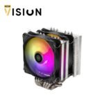 ⁦SilverStone Hydrogon D120 ARGB Dual tower CPU cooler with 6 heat-pipes and dual 120mm ARGB fans⁩ - الصورة ⁦2⁩