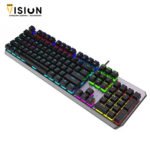 ⁦AULA F2066-2 WIND KEYBOARD BLUE SWITCH - BLACK⁩ - الصورة ⁦2⁩