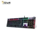 ⁦AULA F2088 Wired Mechanical Gaming Keyboard-BLUE SWITCH-SILVER⁩ - الصورة ⁦2⁩