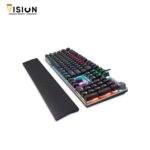 ⁦AULA F2088 Wired Mechanical Gaming Keyboard-BLUE SWITCH-SILVER⁩ - الصورة ⁦3⁩