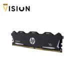 ⁦HP V6 DDR4 8GB 3200Mhz CL16 Desktop Gaming Memory with Heatsink BLACK⁩ - الصورة ⁦2⁩
