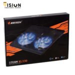 ⁦Jertech KL330 Thin Multi Function Laptop Cooler With Blue Light And 2 Fan⁩ - الصورة ⁦4⁩