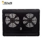 ⁦Jertech KL330 Thin Multi Function Laptop Cooler With Blue Light And 2 Fan⁩ - الصورة ⁦3⁩