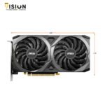⁦MSI GeForce RTX 3060Ti Ventus 2X OC LHR 8GB GDDR6 PCI-Express Graphics Card⁩ - الصورة ⁦6⁩