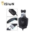 ⁦ONIKUMA K8 RGB LED Cool Light Gaming Headset With Mic Headphone⁩ - الصورة ⁦4⁩