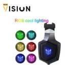 ⁦ONIKUMA K8 RGB LED Cool Light Gaming Headset With Mic Headphone⁩ - الصورة ⁦2⁩