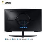 ⁦SAMSUNG ODYSSEY G5 LC27G55TQBMXEG 27 INCH 144HZ 1MS 2K VA CURVED GAMING Monitor⁩ - الصورة ⁦3⁩