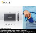 ⁦Samsung T7 2Tb Grey External Solid State Drive SSD⁩ - الصورة ⁦5⁩