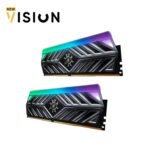 ⁦XPG SPECTRIX D41 RGB Memory16GB 2x8GB DDR4 3200MHz Grey Heatsink⁩ - الصورة ⁦3⁩