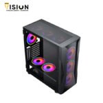 ⁦Xander Velox ARGB Mid Tower Case + Power Supply 80 Plus White 600W⁩ - الصورة ⁦4⁩