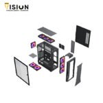 ⁦Xander Velox ARGB Mid Tower Case + Power Supply 80 Plus White 600W⁩ - الصورة ⁦5⁩