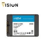 ⁦Crucial BX500 240GB 3D NAND SATA 2.5-Inch Internal SSD, up to 540MB/s - CT240BX500SSD1Z Black/Blue⁩ - الصورة ⁦3⁩