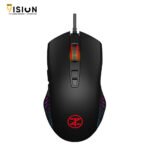 Techno Zone V70 Mouse Multi Gaming Programmable 7 Button 5000 DPI Speed and RGB LED Lights 6600 Fps With CD - Black