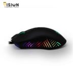 ⁦Techno Zone V70 Mouse Multi Gaming Programmable 7 Button 5000 DPI Speed and RGB LED Lights 6600 Fps With CD - Black⁩ - الصورة ⁦2⁩