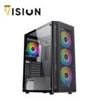 ⁦XIGMATEK Master X Gaming MID-TOWER CASE + 600W Psu 80plus + 4FAN ARGB⁩ - الصورة ⁦8⁩