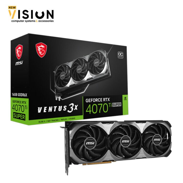 ⁦MSI Gaming RTX 4070 TI Super 16G Ventus 3X OC Graphics Card⁩ - الصورة ⁦1⁩