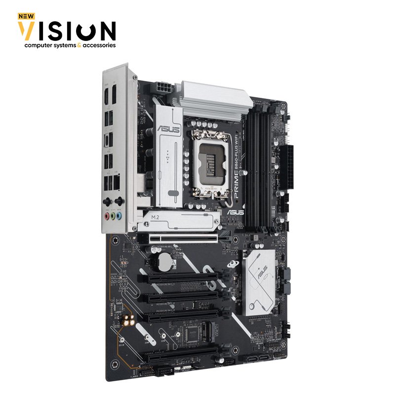 ⁦ASUS PRIME B860-PLUS WIFI B860 LGA 1851 ATX motherboard, Intel Core Ultra Series 2 Ready, Advanced AI PC-ready, 8+1+1+1 stages, DDR5, PCIe 5.0, HDMI, USB 20Gbps Type-C, 2 x M.2, WiFi 6E, 2.5Gb LAN⁩ - الصورة ⁦3⁩