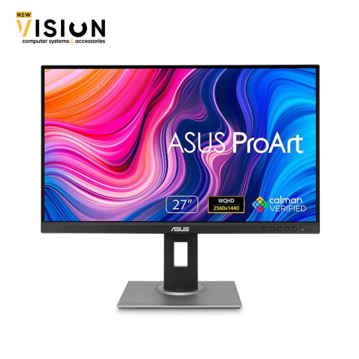 ⁦ASUS ProArt Display PA278QV 27 INCH WQHD 75Hz (2560 x 1440) Monitor, IPS, 5MS, DisplayPort HDMI DVI-D Mini DP⁩ - الصورة ⁦1⁩