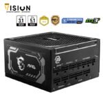 MSI MAG A1250GL PCIE 5 Gaming Power Supply - ATX 3.1 & PCIE 5.1 Ready - Full Modular - 80 Plus Gold Certified 1250W - Compact Size - ATX PSU