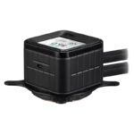 ⁦ASUS Prime LC ARGB LCD all-in-one CPU liquid cooler with sharp screen showcasing CPU & GPU information with different background, high-performance Asetek pump armed with robust motor, daisy-chainable fans⁩ - الصورة ⁦5⁩