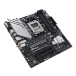 ⁦AMD B650 Micro-ATX motherboard, DDR5, PCIe 5.0 M.2 support, Realtek 2.5Gb Ethernet, Wi-Fi 6, DisplayPort, VGA, HDMI®, SATA 6 Gbps, USB 3.2 Gen 2 ports, front USB 3.2 Gen 1 Type-C®, BIOS FlashBack™, Aura Sync⁩ - الصورة ⁦4⁩