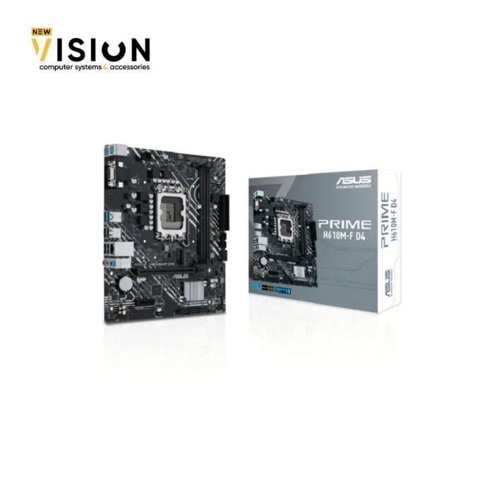 ⁦Intel® H610 (LGA 1700) micro-ATX motherboard with DDR4, PCIe 4.0, M.2 slot, Realtek 1 Gb Ethernet, D-Sub, USB 3.2 Gen 1 ports, SATA 6 Gbps⁩ - الصورة ⁦1⁩