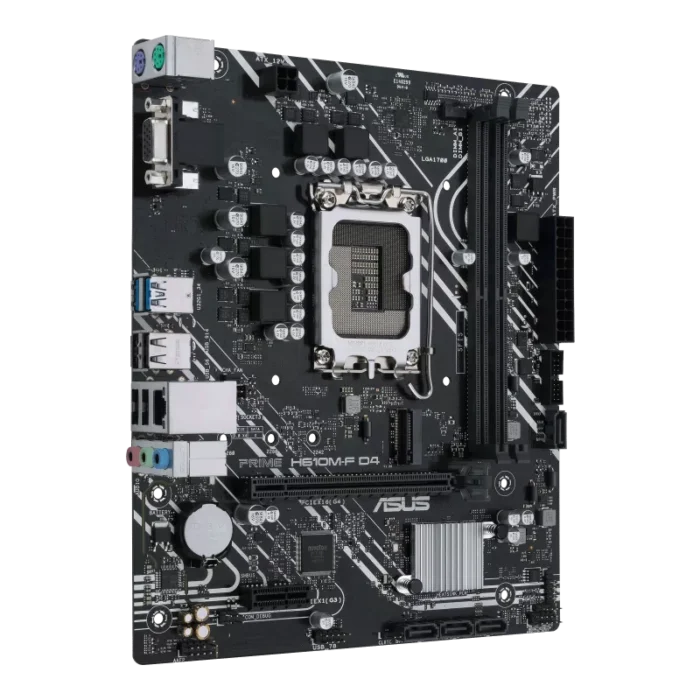 ⁦Intel® H610 (LGA 1700) micro-ATX motherboard with DDR4, PCIe 4.0, M.2 slot, Realtek 1 Gb Ethernet, D-Sub, USB 3.2 Gen 1 ports, SATA 6 Gbps⁩ - الصورة ⁦2⁩