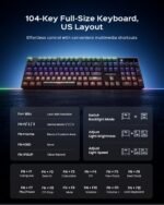 ⁦T-DAGGER Battleship T-TGK301 Gaming Mechanical Keyboard BLUE S⁩ - الصورة ⁦2⁩