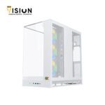 ⁦XIGMATEK Pano II LCD Arctic Type C 8 Fan ARGB (6 Reverse & 2 Normal) Pwm Curved TG EATX SuperTower Case⁩ - الصورة ⁦3⁩