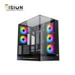 XIGMATEK Pano II LCD Type C 8 Fan ARGB Pwm 9inch Multi Display LCD Panel Curved TG EATX Super Tower Case