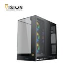 ⁦XIGMATEK Pano II LCD Type C 8 Fan ARGB Pwm 9inch Multi Display LCD Panel Curved TG EATX Super Tower Case⁩ - الصورة ⁦3⁩