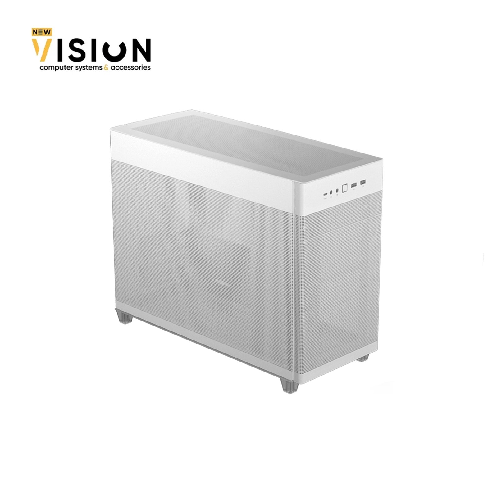 ASUS Prime AP201 Mesh M-ATX White Micro Tower Case ASUS Prime AP201 Mesh M-ATX White Micro Tower Case - الصورة 1