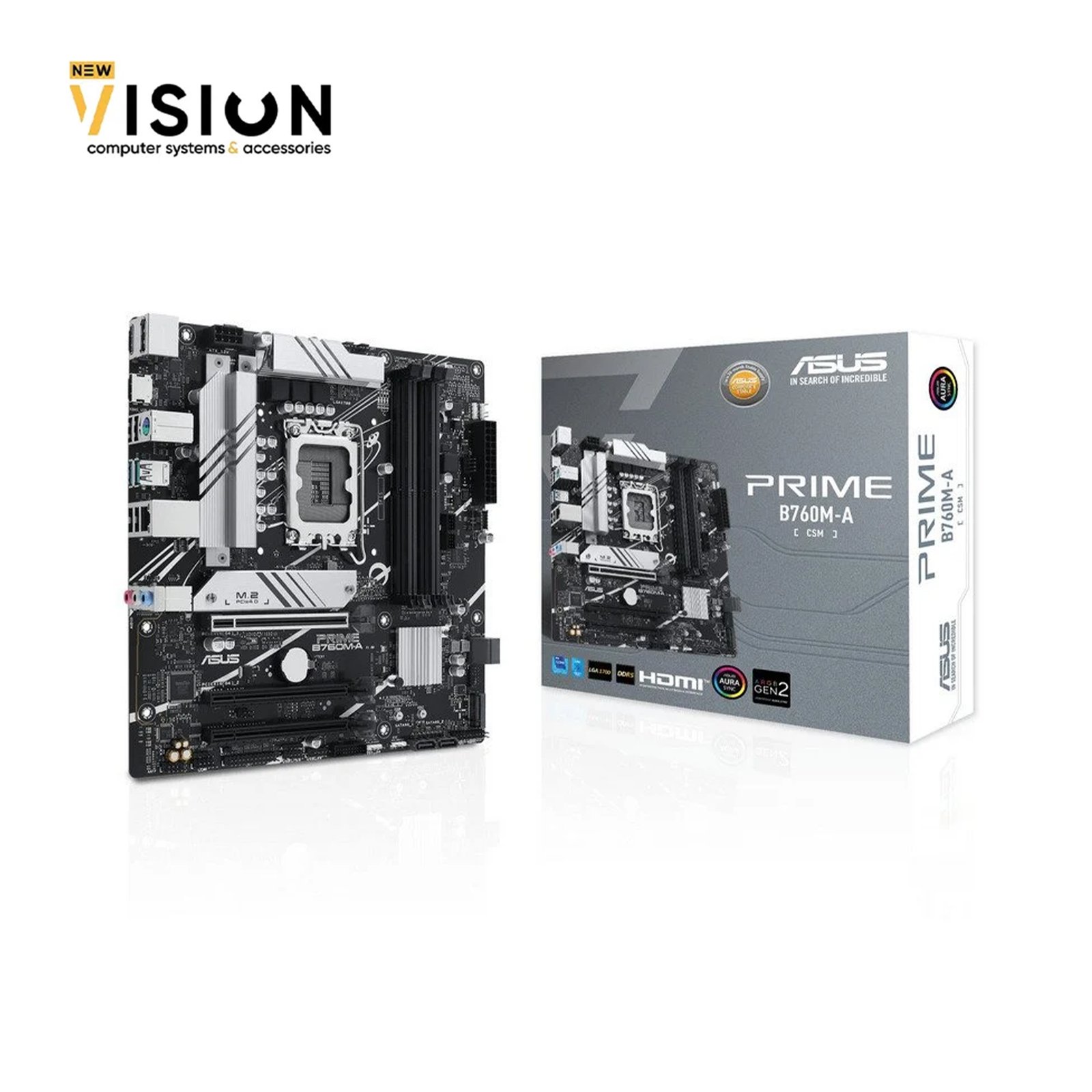 ASUS Prime B760M-A-CSM PCIe 4.0-DDR5 ASUS Prime B760M-A-CSM PCIe 4.0-DDR5 - الصورة 1