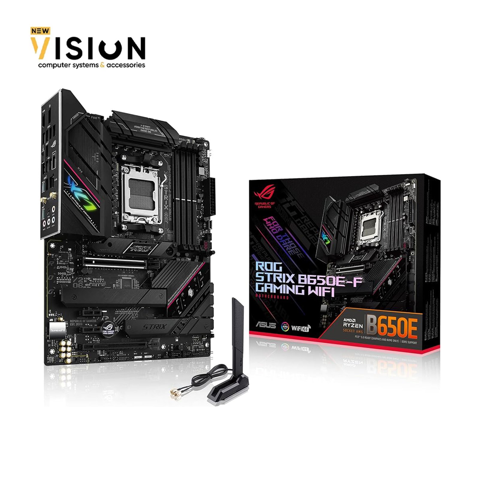 ASUS ROG Strix B650E-F Gaming WiFi AM5 ASUS ROG Strix B650E-F Gaming WiFi AM5 - الصورة 1